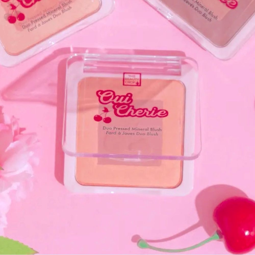 The Beauty Crop Oui Cherie Pressed Mineral Blush- Peach Paris